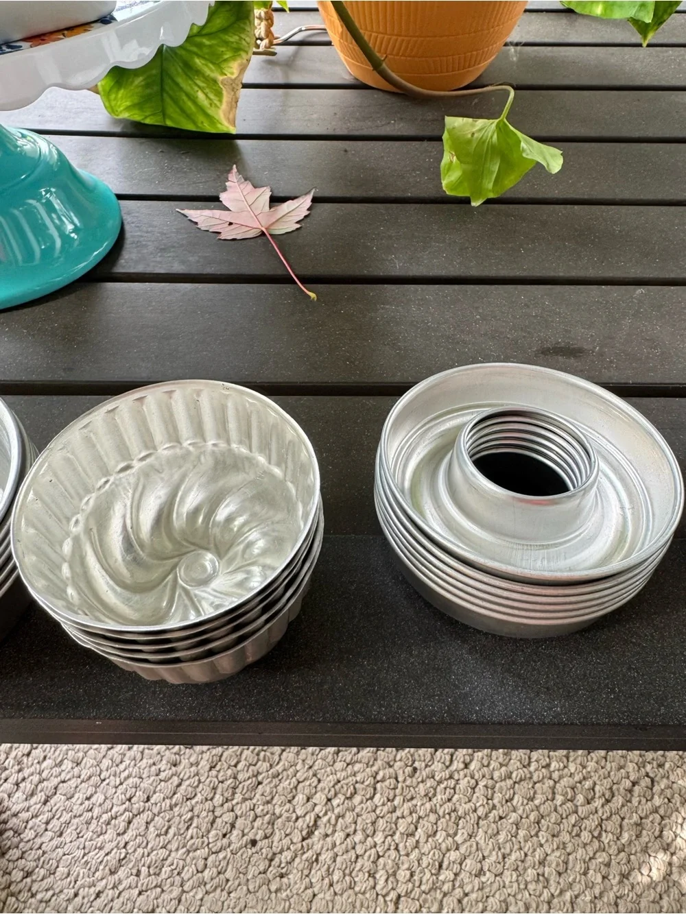 Vintage Aluminum Mini Baking Molds Lot of 36 Bundt Jello Tart Cake Assorted